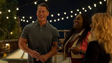 John Cena, Danielle Brooks, Jennifer Holland in Peacemaker season 2. Photograph by Erin Sintoes/HBO Max