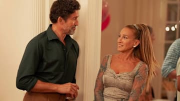Jonathan Cake and Sarah Jessica Parker in And Just Like That season 3 episode 7 on HBO Max