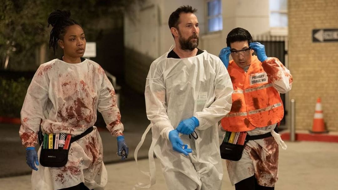 Ayesha Harris, Noah Wyle, and Ken Kirby star in hit medical drama The Pitt on Max. Credit: HBO Max