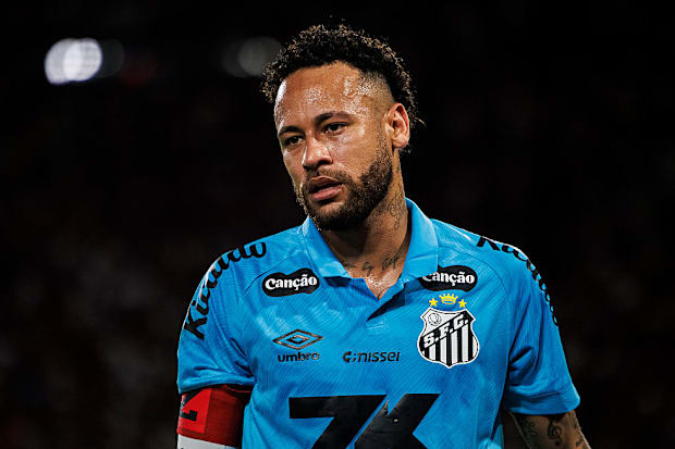 Neymar during a santos match