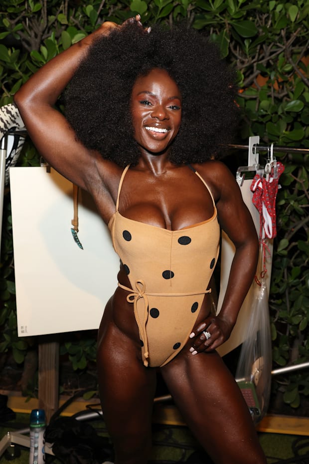 Tunde Oyeneyin attends Sports Illustrated Swimsuit Runway Show