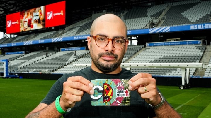 This year’s All-Star captain’s armband, created by Adam Hernandez, who is best known for his street art and hieroglyphic-inspired work that incorporates his Puerto Rican and Taino heritage.