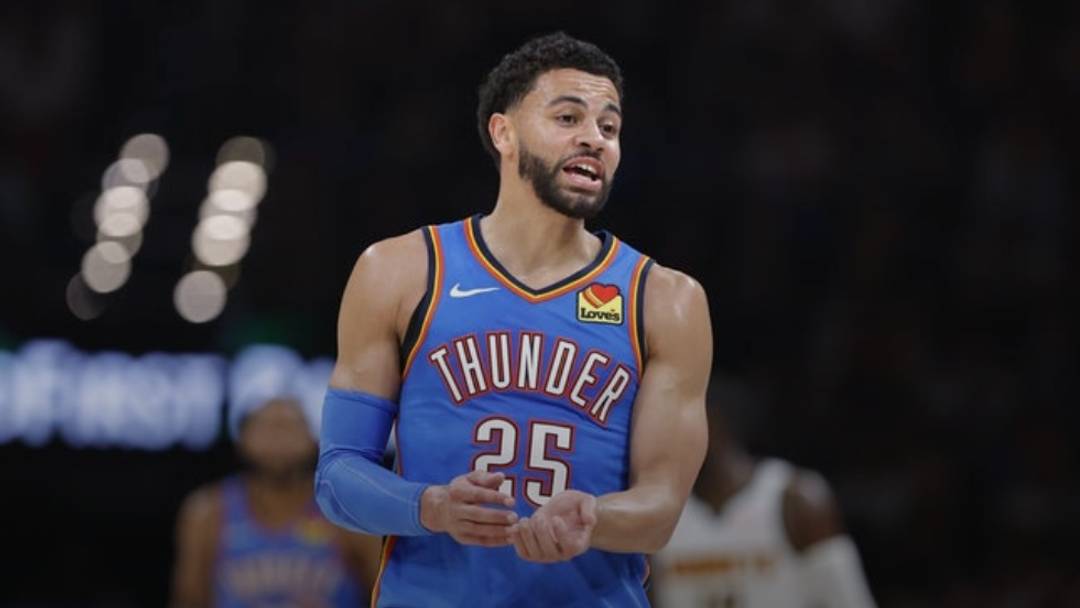 Mar 9, 2026; Oklahoma City, Oklahoma, USA; Oklahoma City Thunder guard Ajay Mitchell (25). Mandatory Credit: Alonzo Adams-Imagn Images Mar 9, 2026; Oklahoma City, Oklahoma, USA; Oklahoma City Thunder guard Ajay Mitchell (25). Mandatory Credit: Alonzo Adams-Imagn Images