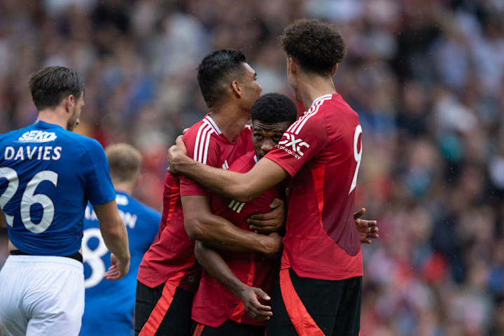 Amad Diallo, Casemiro, Ethan Wheatley, Mason Mount