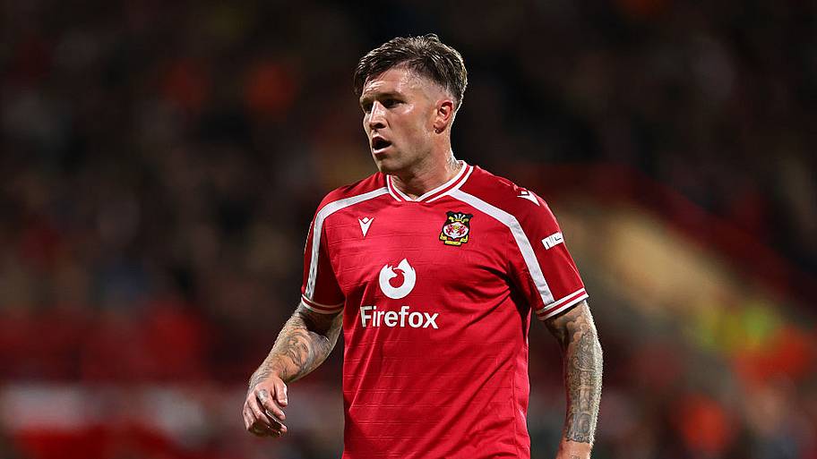 Josh Windass of Wrexham during the Sky Bet Championship 2026/27 match between Wrexham and Burnley.