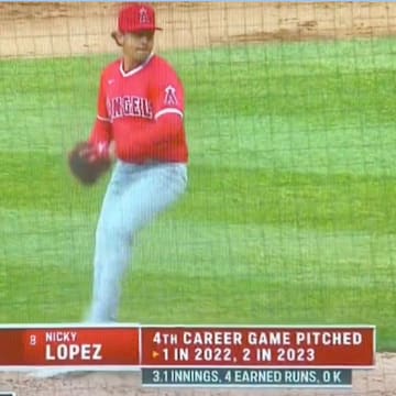 Angels infielder Nicky Lopez is called upon to pitch on Opening Day against the White Sox.
