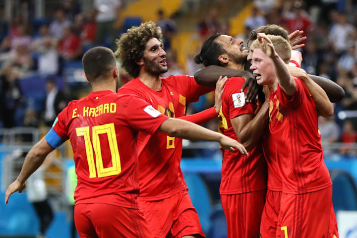 Nacer Chadli, Eden Hazard, Kevin De Bruyne, Romelu Lukaku, Marouane Fellaini