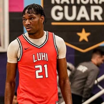 Long Island Lutheran High School center Nico Onyekwere