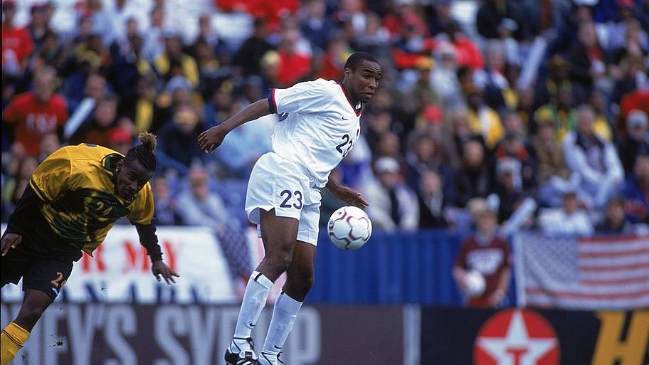 Eddie Pope jumping