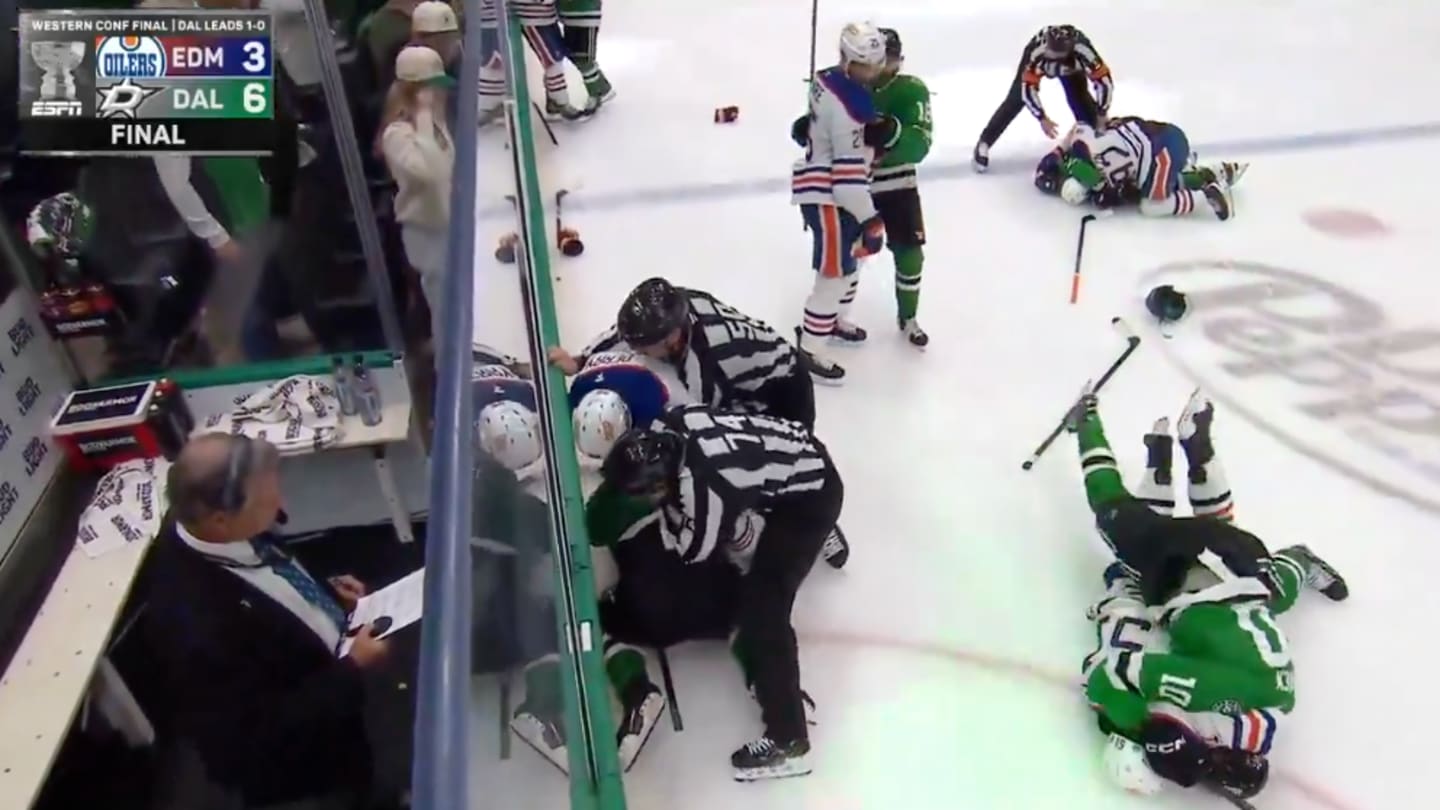 Dallas Stars Beat Edmonton Oilers 6-3 in Western Conference Final Game 1 with Post-Game Brawl