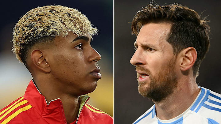 Can Lamine Yamal (left) steal the World Cup from Lionel Messi (right)? Can Lamine Yamal (left) steal the World Cup from Lionel Messi (right)?