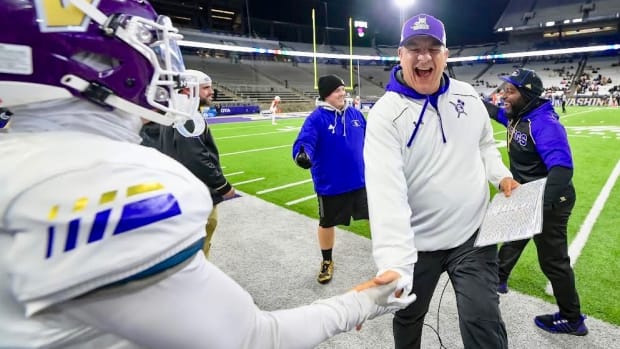 Lake Stevens football coach Tom Tri has led the program to back to back WIAA championships 2022 and 2023.