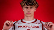 Miikka Muurinen from Finland on his official visit in September 2024 with the Arkansas Razorbacks.