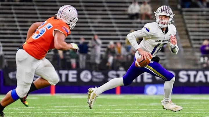 Lake Stevens' Kolton Matson led school to back to back WIAA Class 4A football championships in 2023 at Husky Stadium.