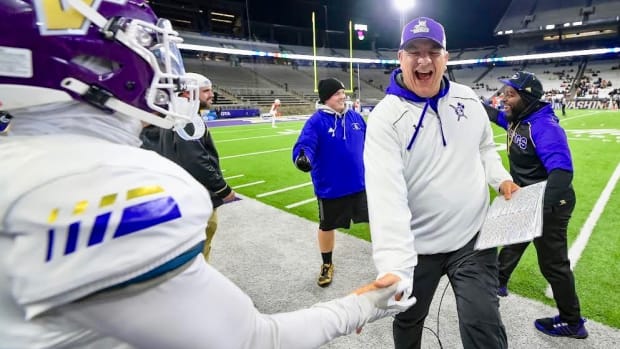 Lake Stevens football coach Tom Tri has led the program to back to back WIAA championships 2022 and 2023.