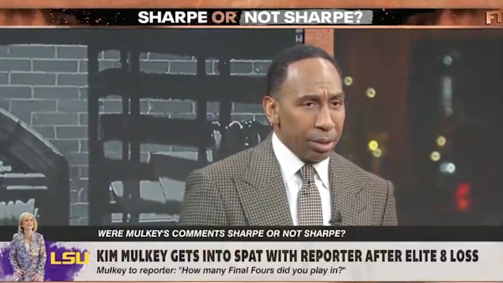 Stephen A. Smith talks about LSU coach Kim Mulkey on ESPN's First Take Stephen A. Smith talks about LSU coach Kim Mulkey on ESPN's First Take