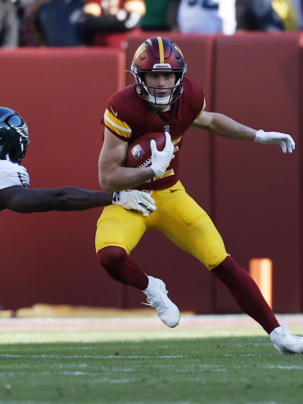 Washington Commanders wide receiver Luke McCaffrey (12) Washington Commanders wide receiver Luke McCaffrey (12)