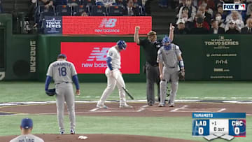 The Dodgers kicked off their title defense with a pitch clock violation. 