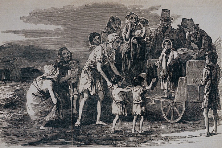 Irish Famine Victims Receive Help, 1849