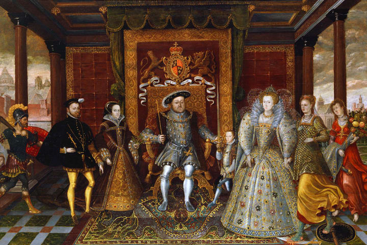 'An Allegory of the Tudor Succession: The Family of Henry VIII,' circa 1590.