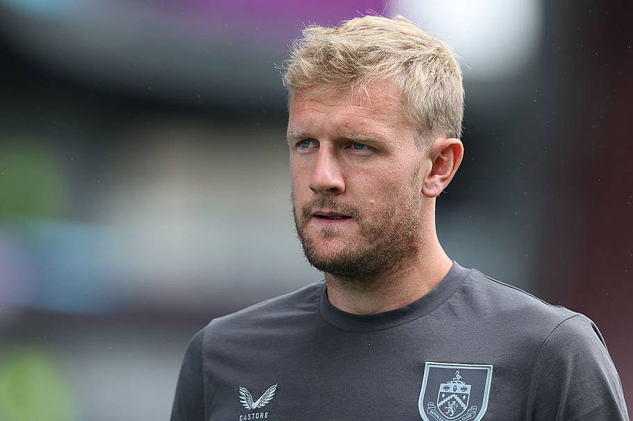 Joe Worrall during the Sky Bet Championship 2026/27 match between Burnley and West Ham United.