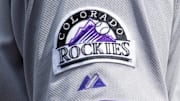 Colorado Rockies logo on a player's jersey