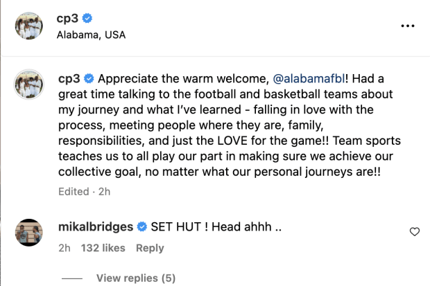 Mikal Bridges' Comment