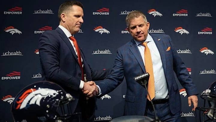 Denver Broncos GM George Paton and head coach Sean Payton. Denver Broncos GM George Paton and head coach Sean Payton.
