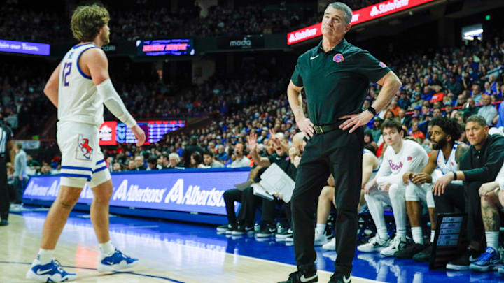 Boise State Broncos head coach Leon Rice.