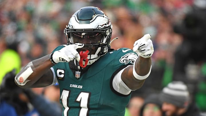 Philadelphia Eagles wide receiver A.J. Brown (11) against the Washington Commanders in the NFC Championship game at Lincoln Financial Field. 