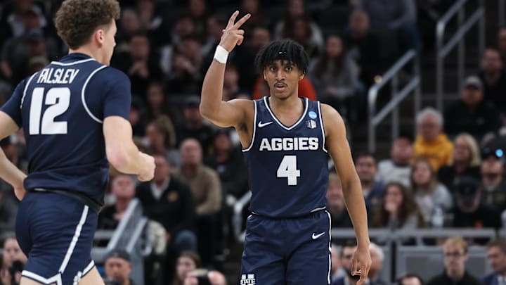 Utah State Aggies guard Ian Martinez. Utah State Aggies guard Ian Martinez.