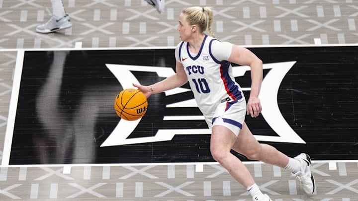 TCU Horned Frogs guard Van Lith handles the ball.