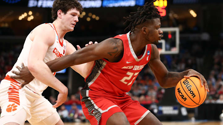 New Mexico Lobos center Nelly Junior Joseph.