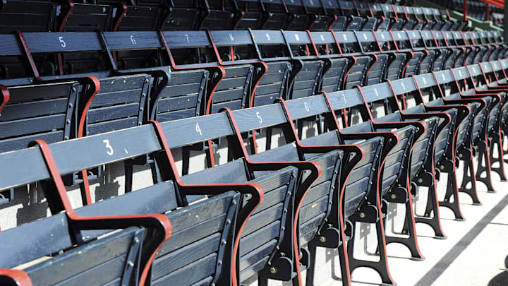 April 13, 2012; Boston, MA, USA; A general view of empty seats on opening day at Fenway Park prior to a game between the Boston Red Sox and Tampa Bay Rays. Mandatory Credit: Bob DeChiara-Imagn Images