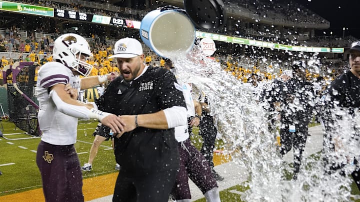Texas State Bobcats head coach G.J. Kinne.