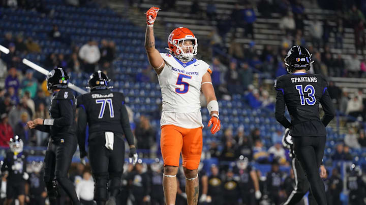 Boise State Broncos edge rusher Jayden Virgin-Morgan. Boise State Broncos edge rusher Jayden Virgin-Morgan.