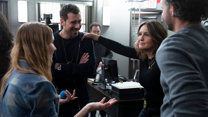 LAW & ORDER: SPECIAL VICTIMS UNIT -- "Carousel" Episode 25006 -- Pictured: (l-r) Jordana Spiro, Octavio Pisano, Mariska Hargitay -- (Photo by: Virginia Sherwood/NBC)