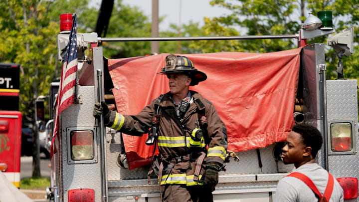 CHICAGO FIRE -- "A Monster In the Field" Episode 13001 -- Pictured: David Eigenberg as Christopher Herrmann-- (Photo by: Peter Gordon/NBC)