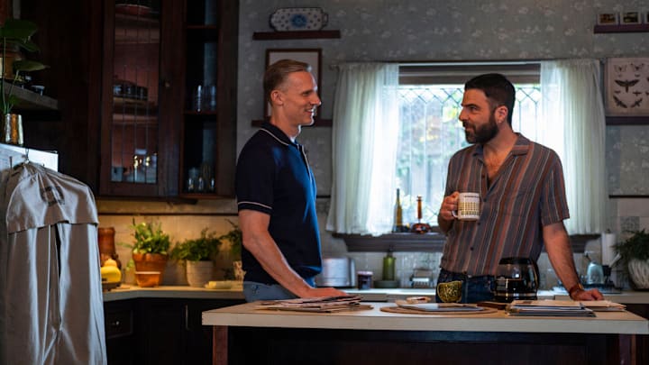 BRILLIANT MINDS -- "The Man Who Can't See Faces" Episode 113 -- Pictured: (l-r) Teddy Sears as Dr. Josh Nichols, Zachary Quinto as Dr. Oliver Wolf