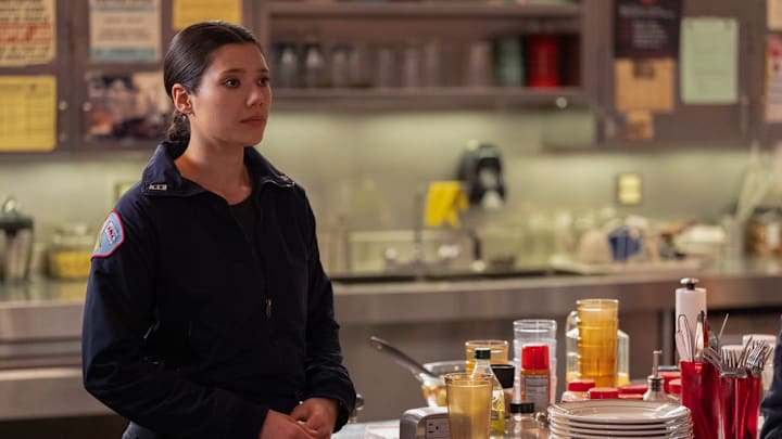 CHICAGO FIRE -- "In The Rubble" Episode 13016 -- Pictured: Hanako Greensmith as Violet Mikami -- (Photo by: Peter Gordon/NBC)