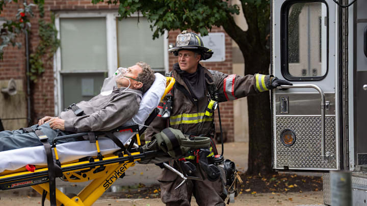 CHICAGO FIRE -- "Pierce The Vein" Episode 1407 -- Pictured: Taylor Kinney as Kelly Severide -- (Photo by: Peter Gordon/NBC)