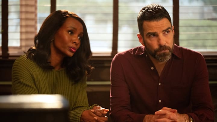 BRILLIANT MINDS -- "Fire Fighter" Episode 209 -- Pictured: (l-r) Tamberla Perry as Dr. Carol Pierce, Zachary Quinto as Dr. Oliver Wolf -- (Photo by: Pief Weyman/NBC)