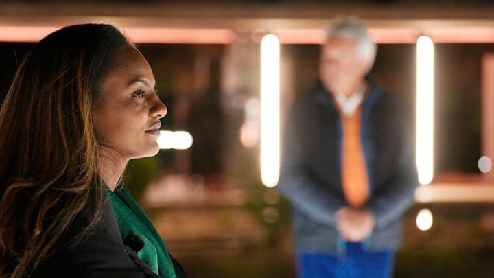 THE ANONYMOUS -- "Welcome to the Finale" Episode 112 -- Pictured: Nina Twine -- (Photo by: Rico Torres/USA Network)