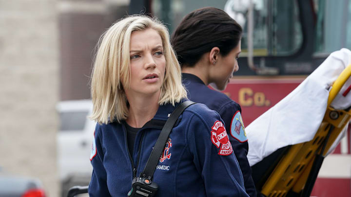 CHICAGO FIRE -- "A White Knuckle Panic" Episode 915 -- Pictured: Kara Killmer as Sylvie Brett -- (Photo by: Lori Allen/NBC)