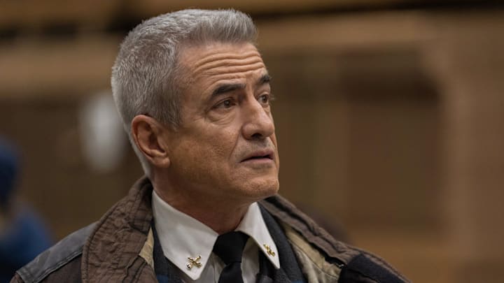 CHICAGO FIRE -- "In The Rubble" Episode 13016 -- Pictured: Dermot Mulroney as Chief Dom Pascal -- (Photo by: Peter Gordon/NBC)