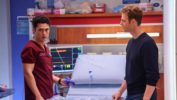 Nick Gehlfuss and Darren Banet looking tense from Chicago Med - Season 11 Nick Gehlfuss and Darren Banet looking tense from Chicago Med - Season 11