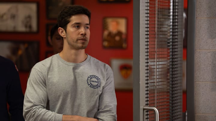 CHICAGO FIRE -- "Ghosts" Episode 1405 -- Pictured: Brandon Larracuente as Sal Vasquez 