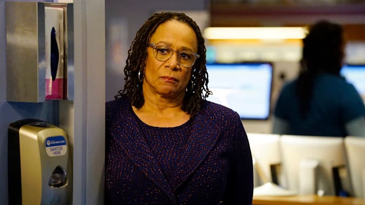 S. Epatha Merkerson looking upset from Chicago Med - Season 3