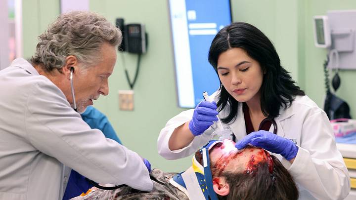 CHICAGO MED - "They Call Me Ms. Goodwin" Episode 1203 - Steven Weber as Dr. Dean Archer, An-Li Bogan as Dr. Annie Wu 