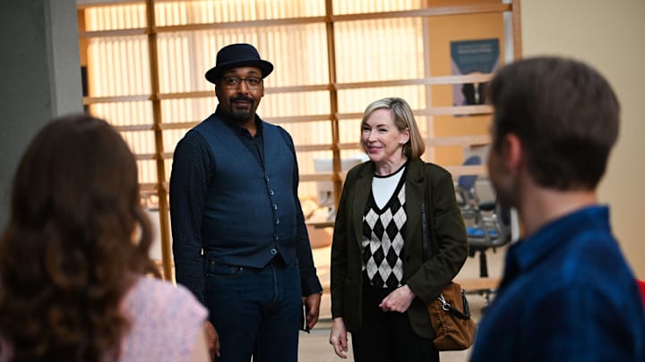 THE IRRATIONAL -- "Straight from the Heart" Episode 212 -- Pictured: (l-r) Jesse L. Martin as Alec Mercer, Bess Armstrong as Renee Franklin -- (Photo by: Sergei Bachlakov/NBC)